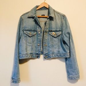 Lee free people crop denim jacket